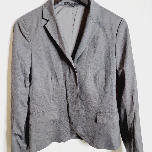 Theory Gray Wool Blazer - Picture 2 of 9